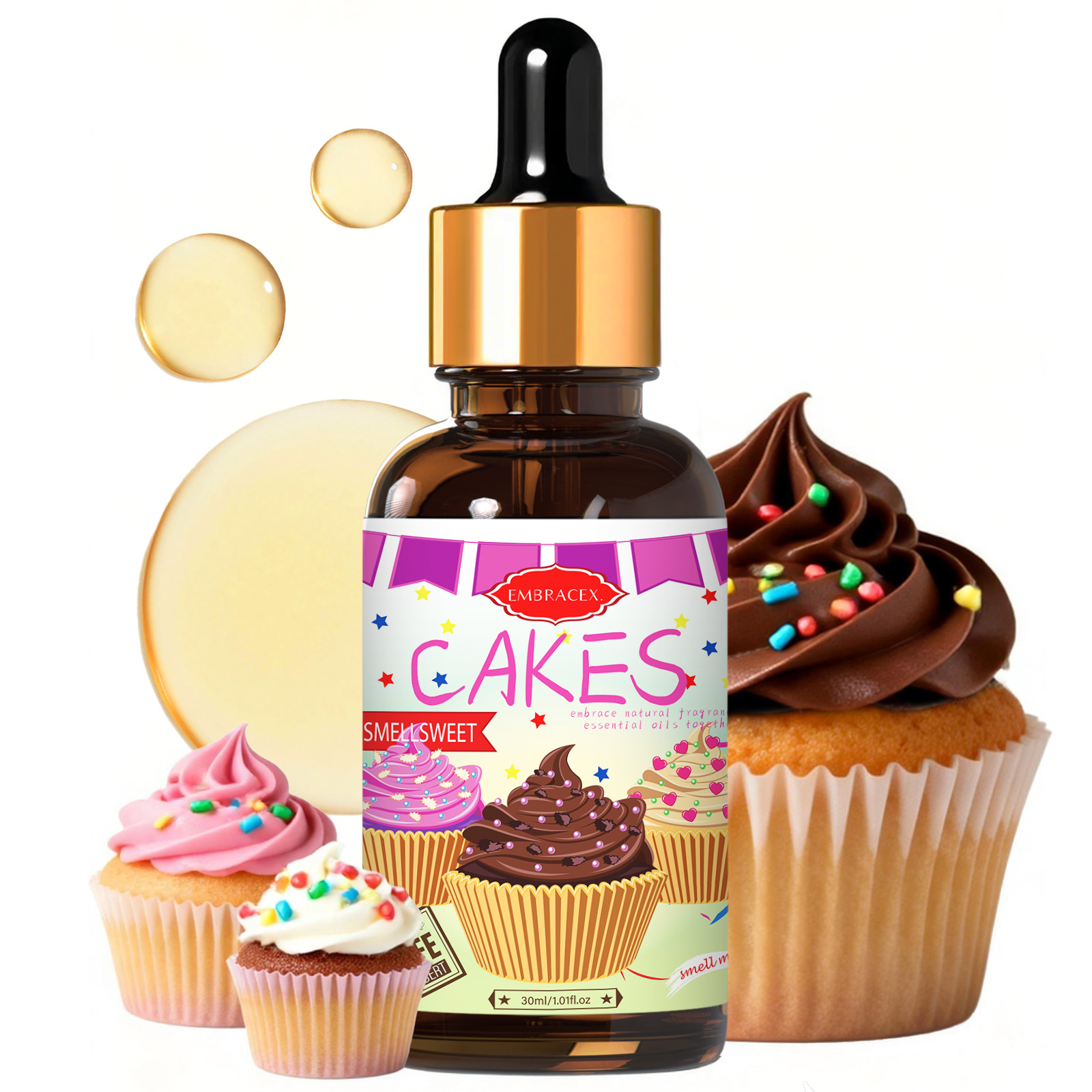 Candle Supplies Essential Oils - 30ml ケーキエッセンシャルオイル カー用品、ディフューザー用、DIYプロジェクト、キャンドル作り、友人へのギフト、温かい香り、アロマセラピー用