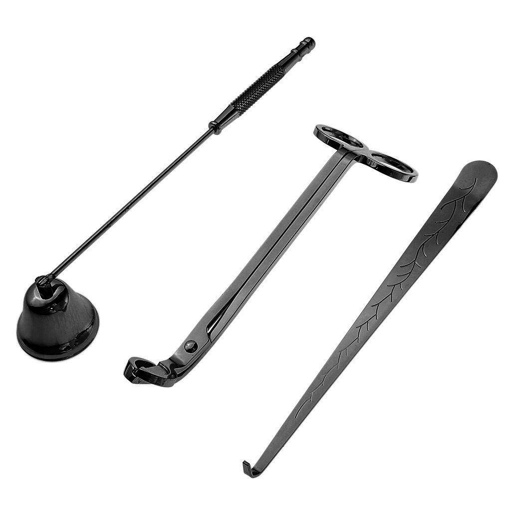 Wick Dipper Tool - 黒いキャンドル芯ディッパー、ステンレス製キャンドルアクセサリーセット、エレガントなキャンドルホルダー装飾用