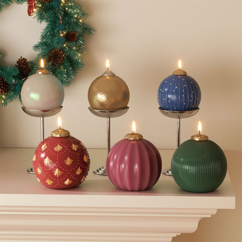 Candle Making Supplies For Beginners - ニコールクリスマスボールキャンドルシリコーン型 DIY 香り付きキャンドル作成型クリスマスギフトツール家の装飾