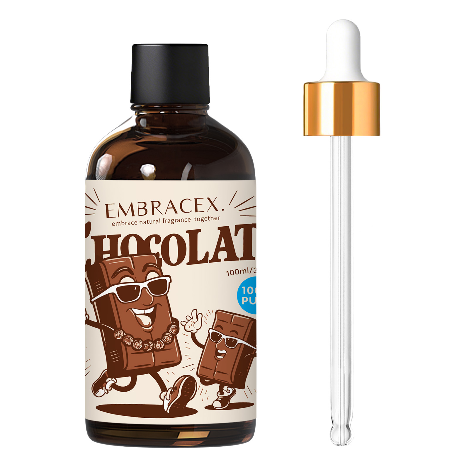 Candle Supplies Essential Oils - 100ml チョコレートエッセンシャルオイル ディフューザー用、カー用品 DIYプロジェクト キャンドル作り 暖かい香り、長持ちする香り、ギフト