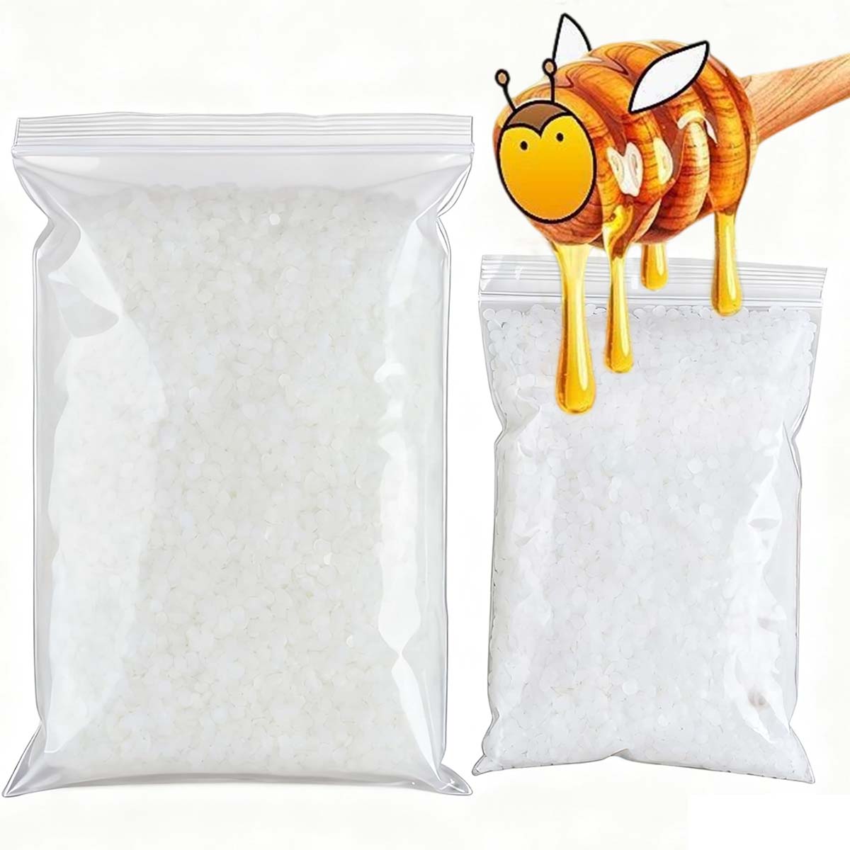 Candle Making Supplies For Beginners - 200g-1000g 白蜜蝋 純天然粒状 香り付きキャンドル材料 DIY 無煙芯材料