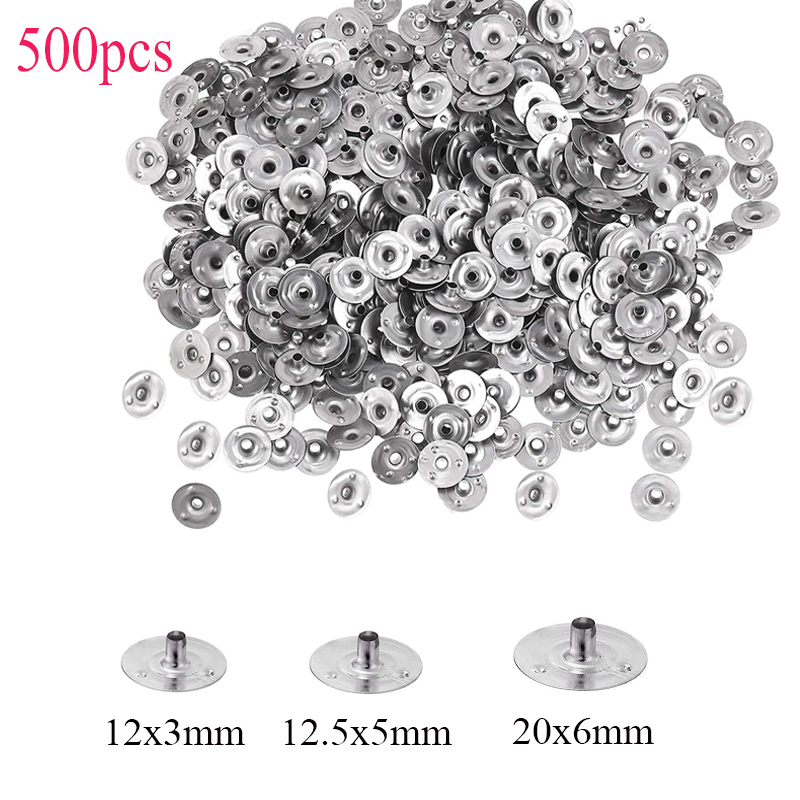 Candle Making Supplies For Beginners - 500 個キャンドル芯金属サステナータブホルダー手作り DIY キャンドル作成アクセサリー用品 12 ×