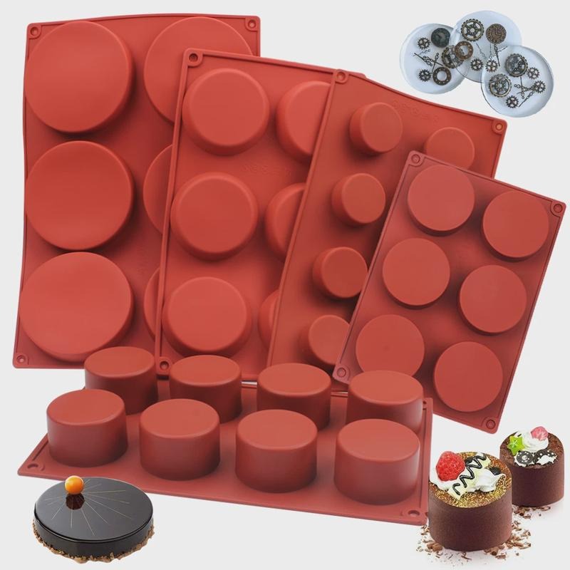 Candle Making Supplies For Beginners - 丸型シリコンソープモールド DIY手作り石鹸作りツール シリコン型 チョコレートケーキ キャンドル用 簡単リリース＆再利用可能