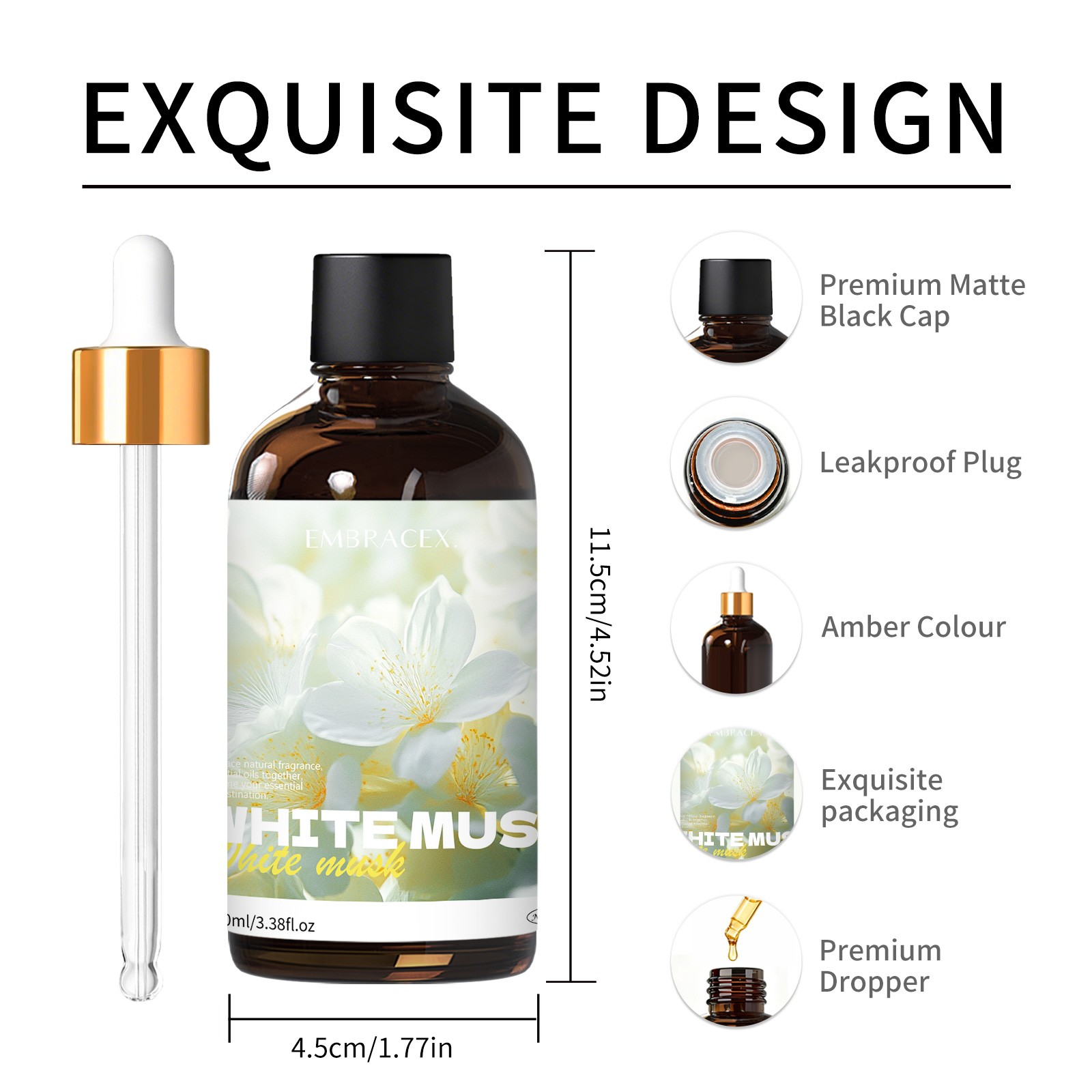 100ml ホワイトムスク天然植物エッセンシャルオイル ディ - Candle Supplies Essential Oils のレビューと価格