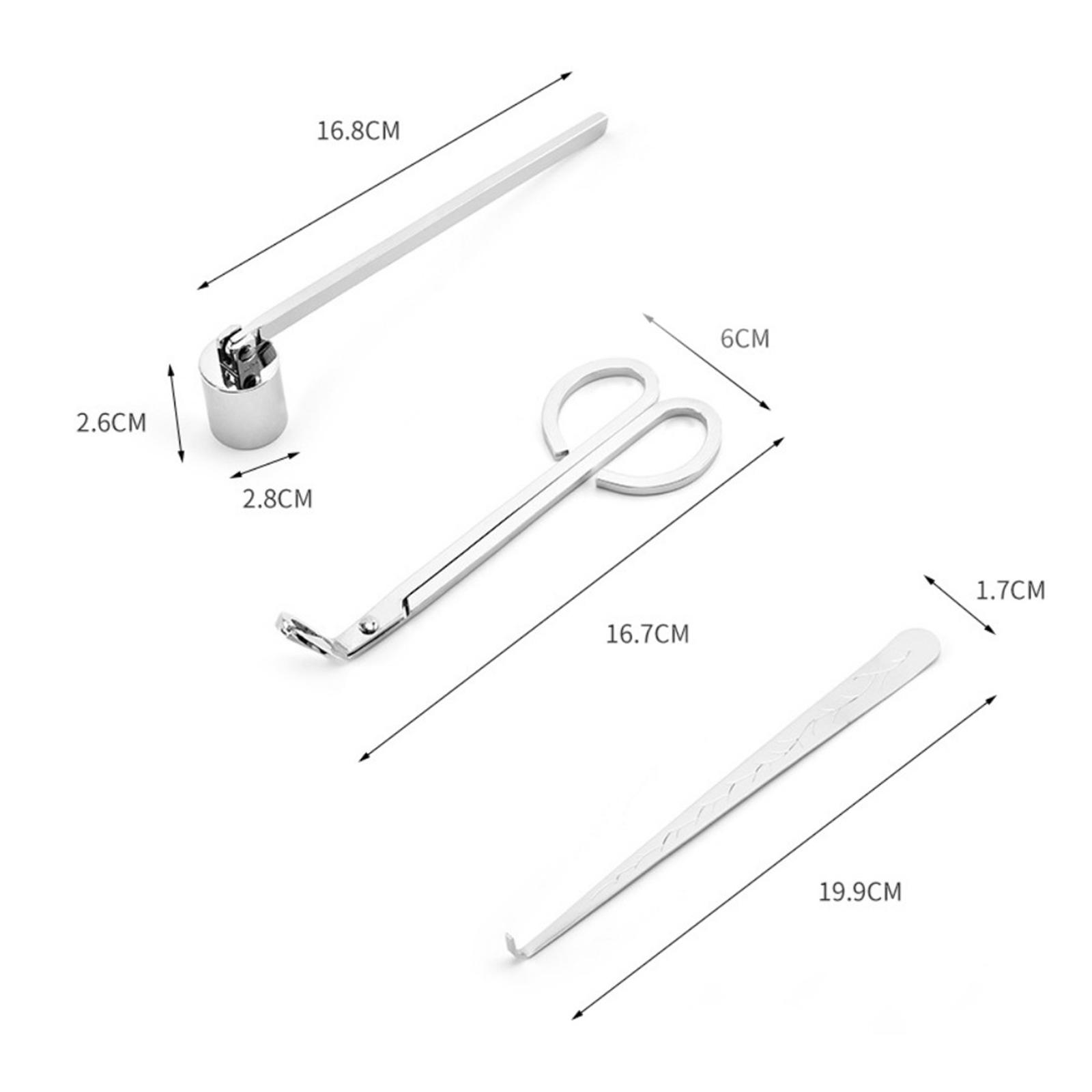 3 in 1 キャンドルアクセサリーセット ウィック、キャン - Wick Dipper Tool のレビューと価格