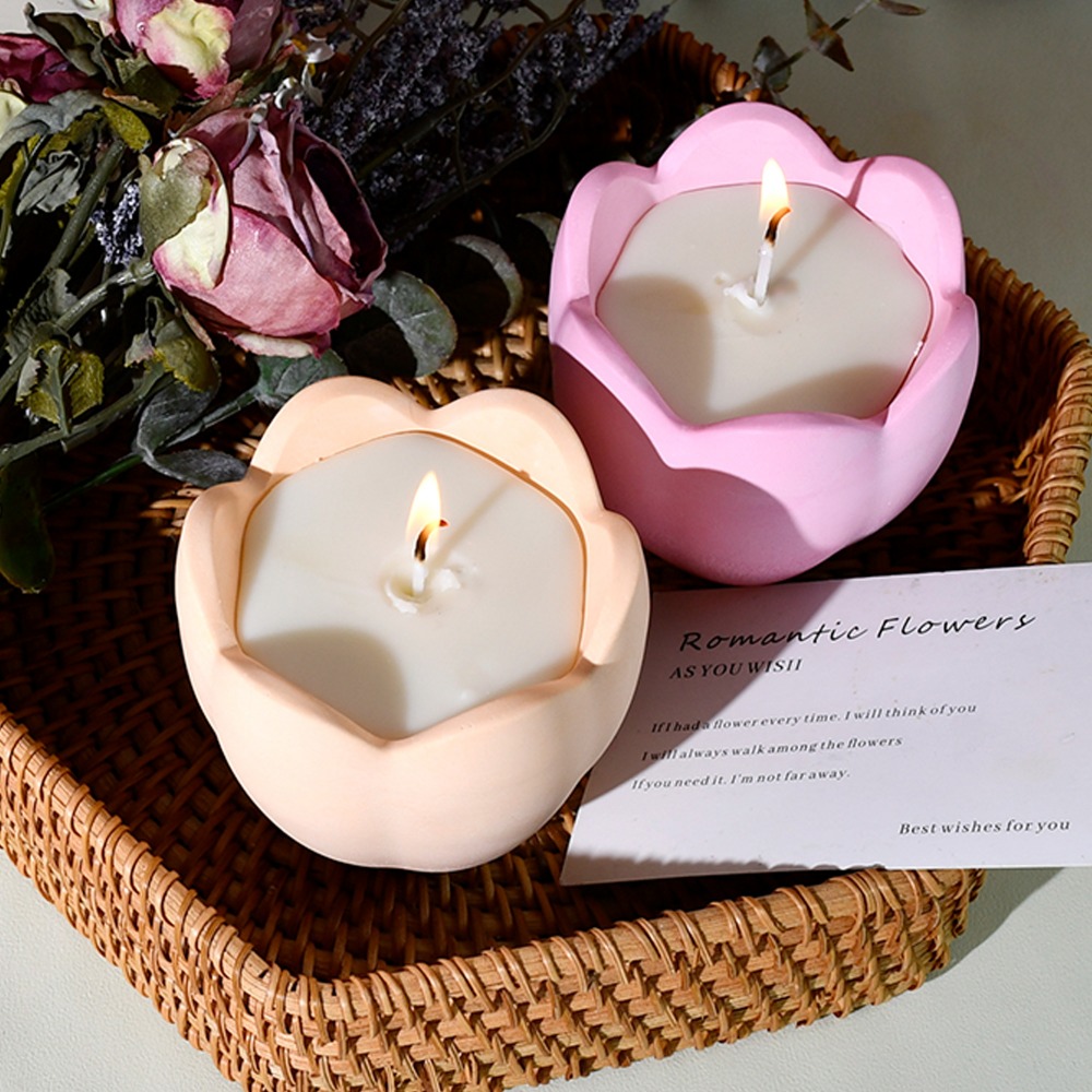 チューリップキャンドルホルダーシリコーン金型花樹脂石鹸箱作成 - Candle Making Supplies For Beginners のレビューと価格