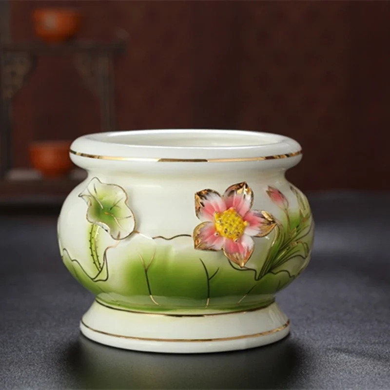 仏具、仏様を模した陶器製香炉、蓮の花色の仏壇用品 - Candle Supplies Essential Oils のレビューと価格