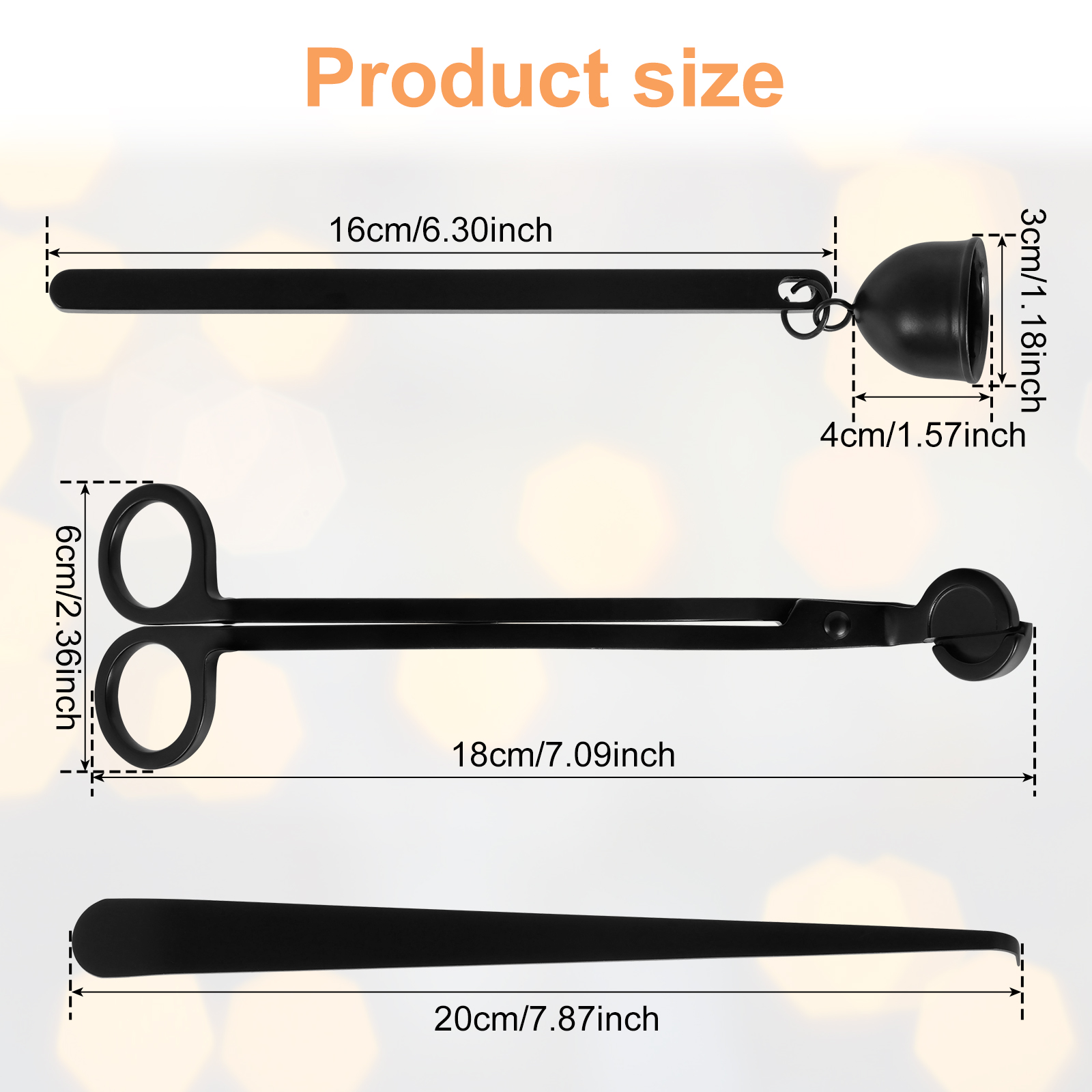 3 個キャンドル消火ツールステンレス鋼キャンドル芯トリマーカ - Wick Dipper Tool のレビューと価格
