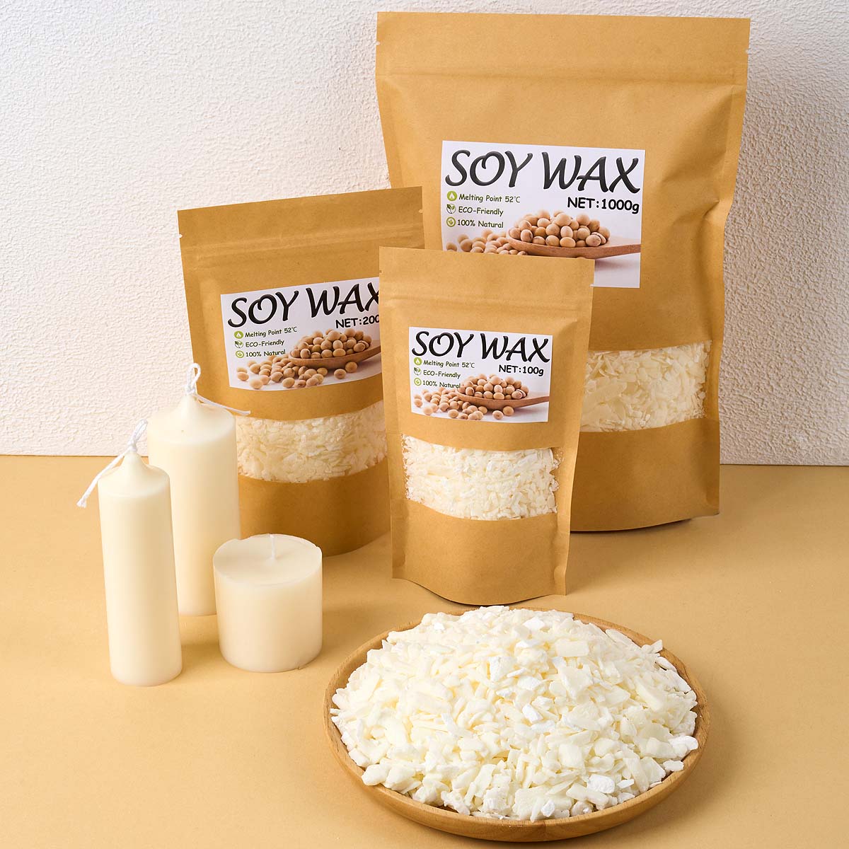 1 ポンドピュアホワイト大豆ワックス DIY 手作りキャンド - Candle Making Supplies For Beginners のレビューと価格