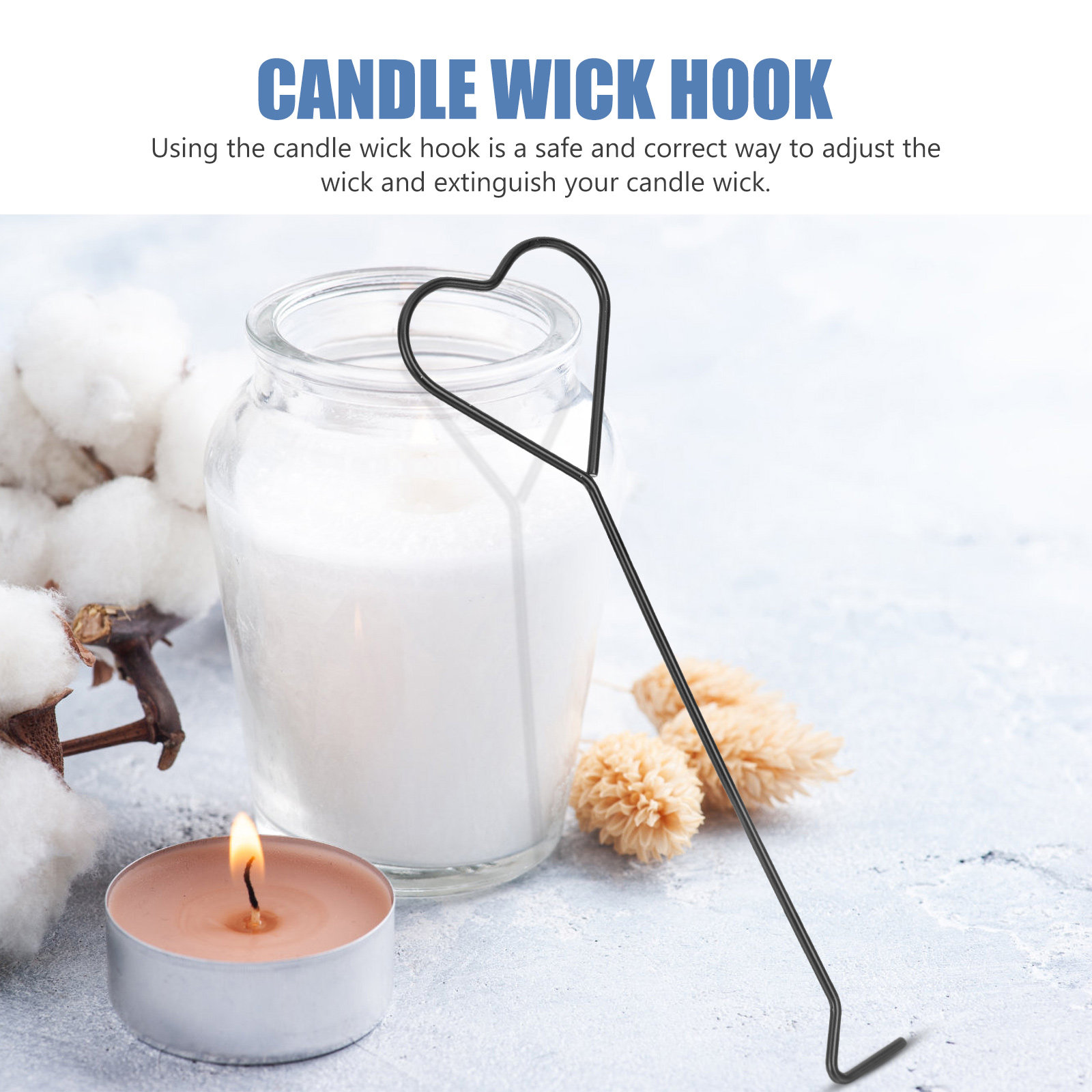 4個入りプレミアム鉄製ウィックディッパー ハート型ハンドル  - Wick Dipper Tool のレビューと価格