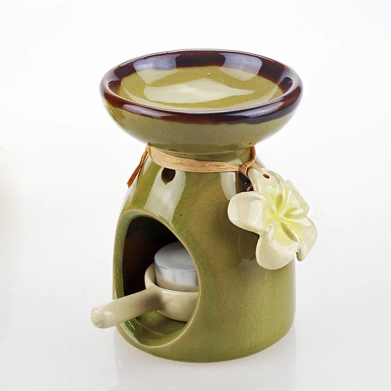 セラミックエッセンシャルオイルバーナー、花飾り付きアロマバー - Candle Supplies Essential Oils のレビューと価格