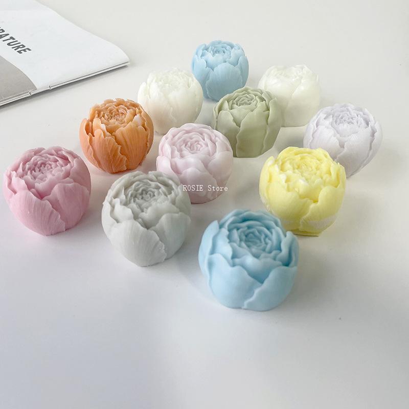 3D牡丹シリコンモールド,アロマテラピーキャンドル型,バラの - Candle Making Supplies For Beginners のレビューと価格