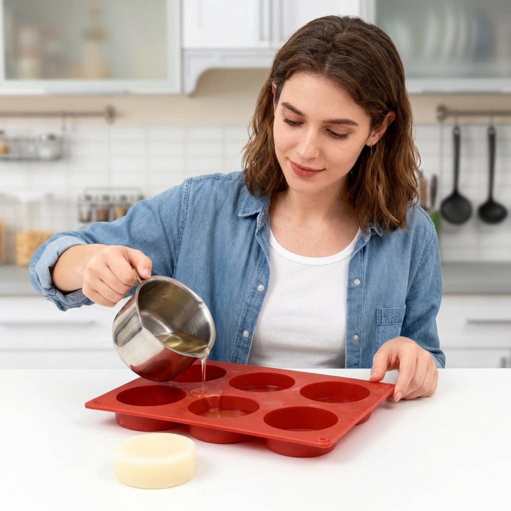 丸型シリコンソープモールド DIY手作り石鹸作りツール シリ - Candle Making Supplies For Beginners のレビューと価格